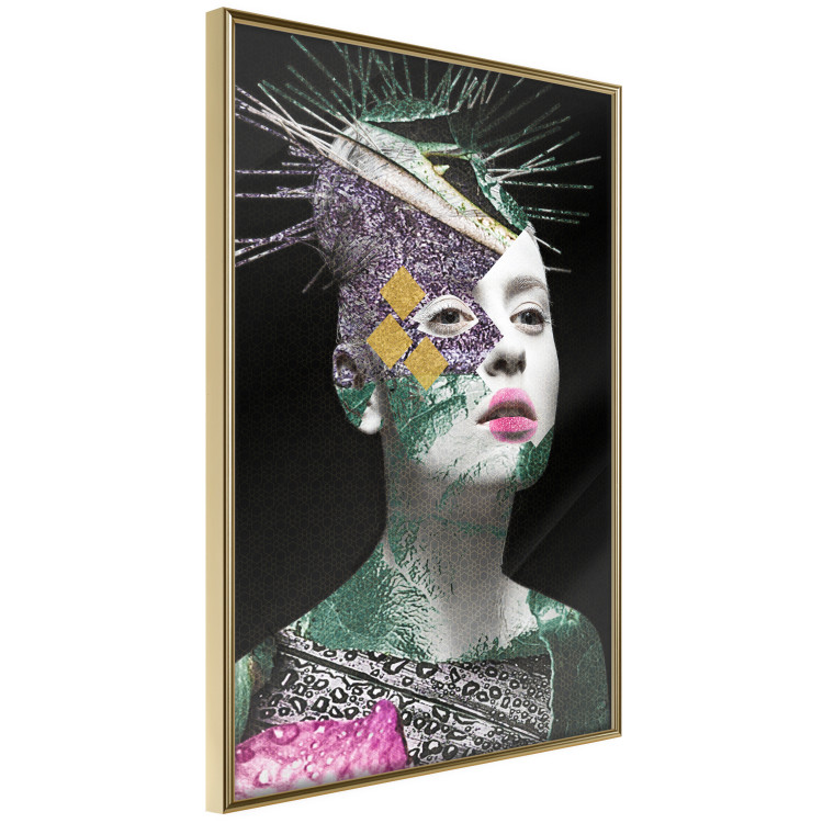 Poster Colorful Portrait - colorful abstract composition with a woman's face 117211 additionalImage 12