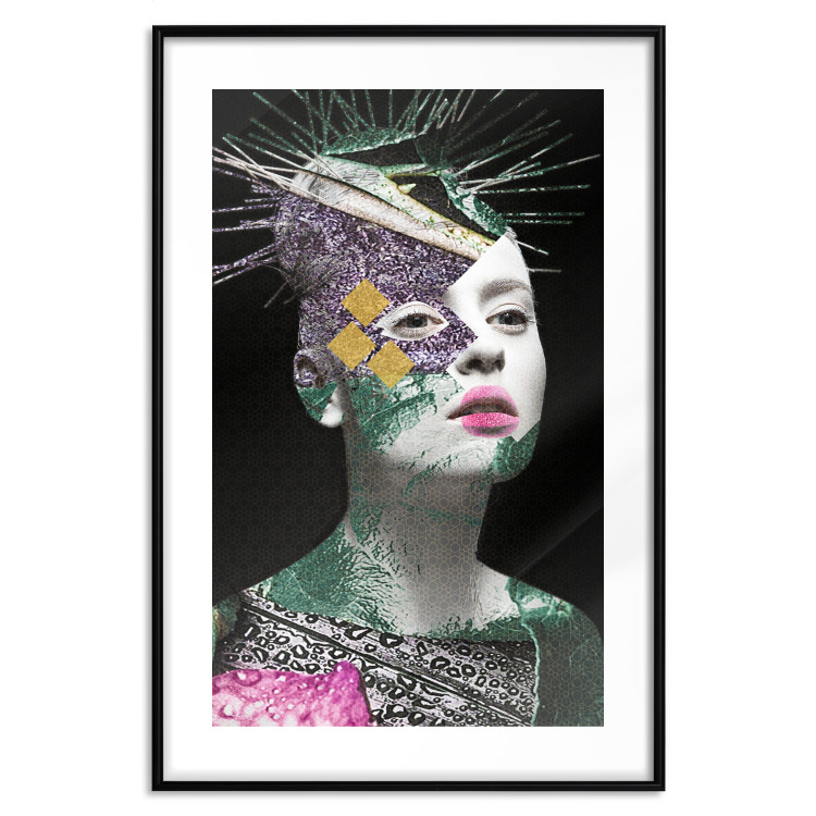 Poster Colorful Portrait - colorful abstract composition with a woman's face 117211 additionalImage 15