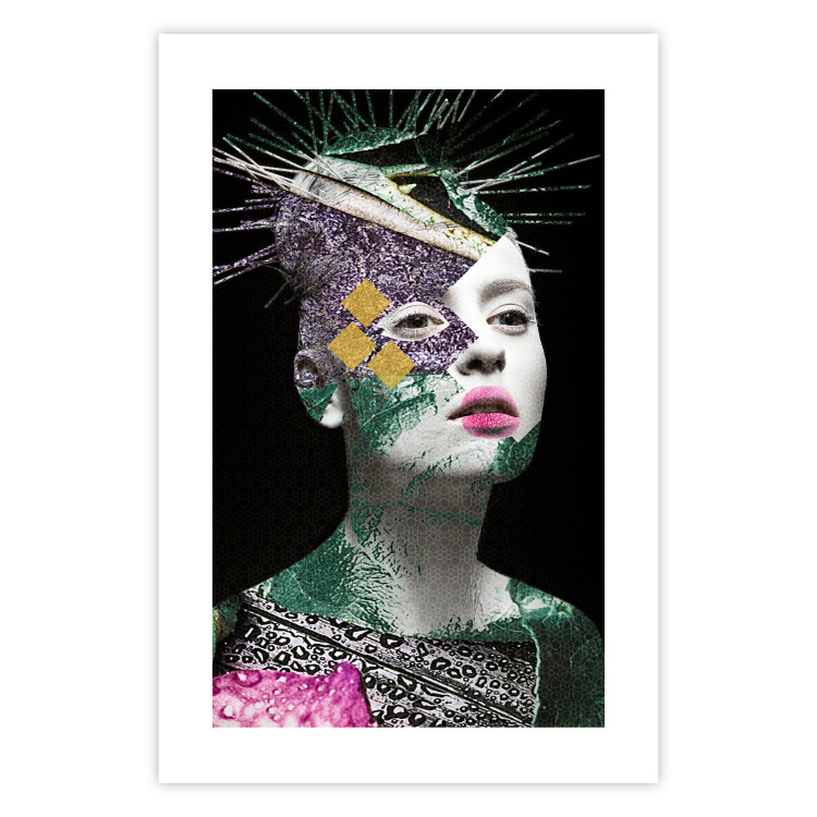 Poster Colorful Portrait - colorful abstract composition with a woman's face 117211 additionalImage 19