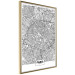 Wall Poster Map of Paris - black and white map of the French city and simple inscriptions 117911 additionalThumb 12