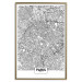 Wall Poster Map of Paris - black and white map of the French city and simple inscriptions 117911 additionalThumb 16