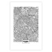 Wall Poster Map of Paris - black and white map of the French city and simple inscriptions 117911 additionalThumb 19
