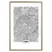 Wall Poster Map of Paris - black and white map of the French city and simple inscriptions 117911 additionalThumb 14