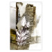 Poster Diamond - silver crystal and geometric golden abstract in the background 118311