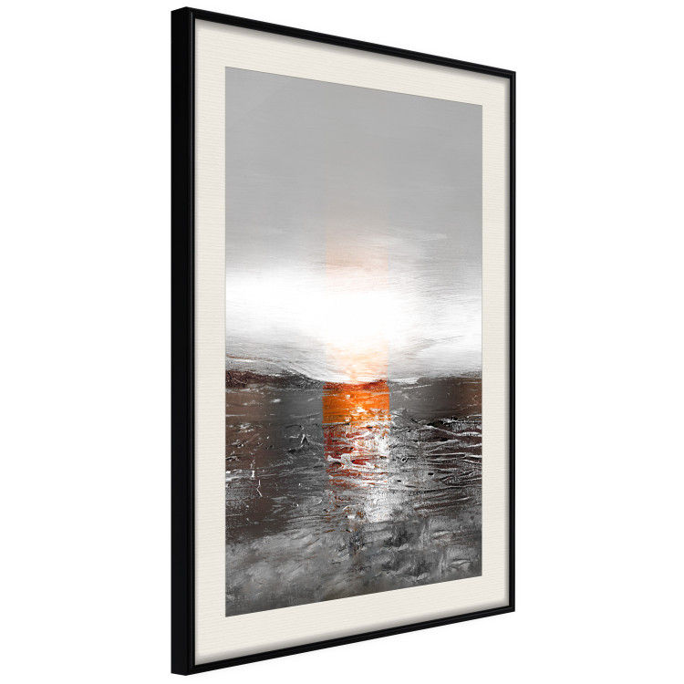 Poster Abstract Sunset - modern composition on a silver background 118511 additionalImage 3
