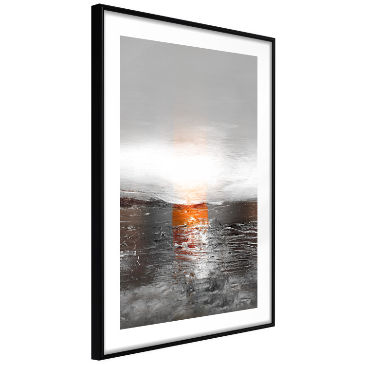 Poster Abstract Sunset - modern composition on a silver background 118511 additionalImage 13