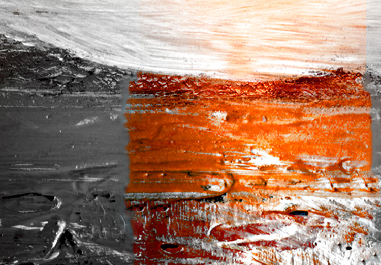 Poster Abstract Sunset - modern composition on a silver background 118511 additionalImage 11