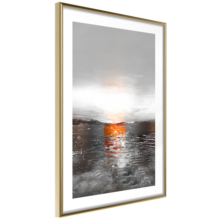 Poster Abstract Sunset - modern composition on a silver background 118511 additionalImage 8