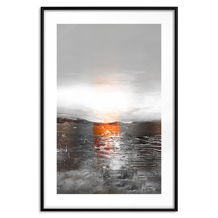 Poster Abstract Sunset - modern composition on a silver background 118511 additionalImage 15