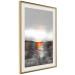 Poster Abstract Sunset - modern composition on a silver background 118511 additionalThumb 2