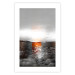 Poster Abstract Sunset - modern composition on a silver background 118511 additionalThumb 19