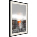 Poster Abstract Sunset - modern composition on a silver background 118511 additionalThumb 3