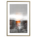 Poster Abstract Sunset - modern composition on a silver background 118511 additionalThumb 14