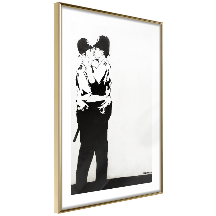 Wall Poster Cops' Kiss - graffiti with two men in Banksy style 119211 additionalImage 8