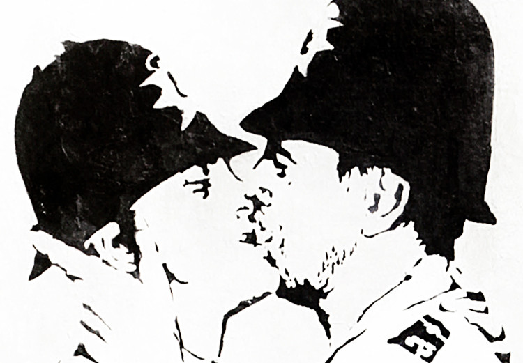 Wall Poster Cops' Kiss - graffiti with two men in Banksy style 119211 additionalImage 11