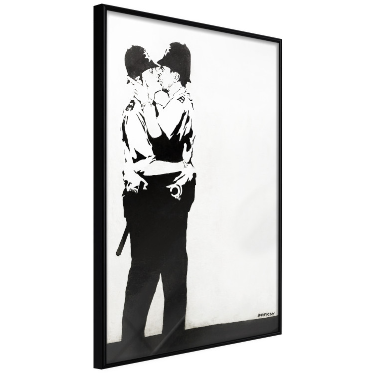 Wall Poster Cops' Kiss - graffiti with two men in Banksy style 119211 additionalImage 10