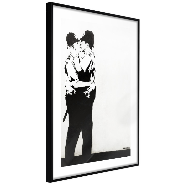 Wall Poster Cops' Kiss - graffiti with two men in Banksy style 119211 additionalImage 13