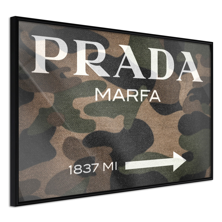 Wall Poster Camo Prada - white English brand name and numbers on military texture 122311 additionalImage 12