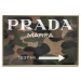 Wall Poster Camo Prada - white English brand name and numbers on military texture 122311 additionalThumb 20