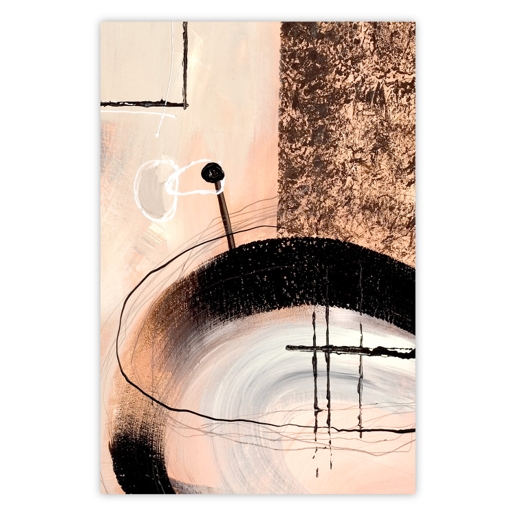Poster Prophet - abstract beige patterns depicted in an artistic motif 122611