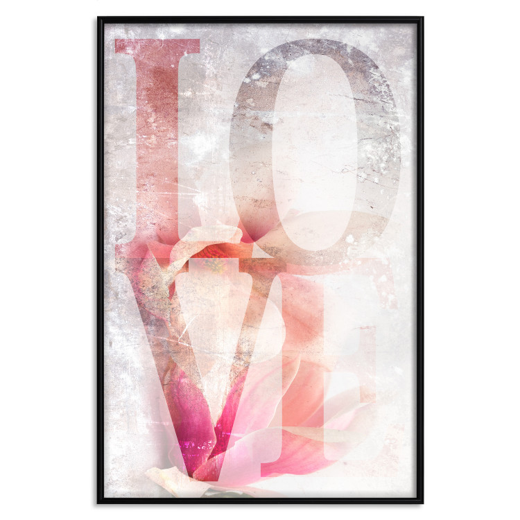 Poster Magnolia Love - colorful English text on a concrete texture background 123411 additionalImage 18