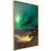 Wall Poster Bright Night - landscape of moonlight on green sky and clouds 123611 additionalThumb 12