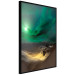 Wall Poster Bright Night - landscape of moonlight on green sky and clouds 123611 additionalThumb 10