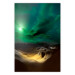 Wall Poster Bright Night - landscape of moonlight on green sky and clouds 123611