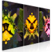 Canvas Art Print Sunflowers fragments triptych - flowers in kaleidoscopic reflection 124411 additionalThumb 2