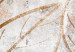 Poster Wind Script - natural concrete texture with brown leaf contours 125411 additionalThumb 9