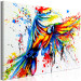 Canvas Print Spectacular Flight (1-part) wide - abstraction with a colorful parrot 127311 additionalThumb 2