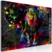 Canvas Colorful Africa (1-part) wide - abstract colorful lion 128411 additionalThumb 2