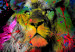 Canvas Colorful Africa (1-part) wide - abstract colorful lion 128411 additionalThumb 4