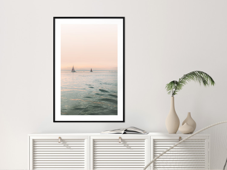 Poster Southern Breeze - seascape with sailboats against sunset backdrop 129611 additionalImage 18