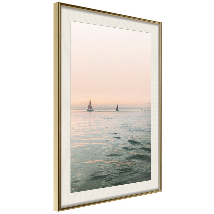 Poster Southern Breeze - seascape with sailboats against sunset backdrop 129611 additionalImage 12