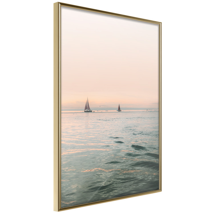 Poster Southern Breeze - seascape with sailboats against sunset backdrop 129611 additionalImage 3