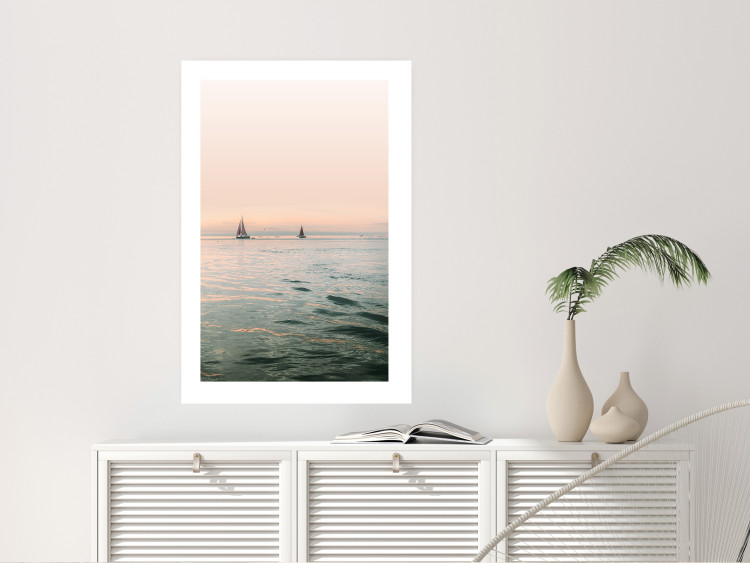 Poster Southern Breeze - seascape with sailboats against sunset backdrop 129611 additionalImage 11