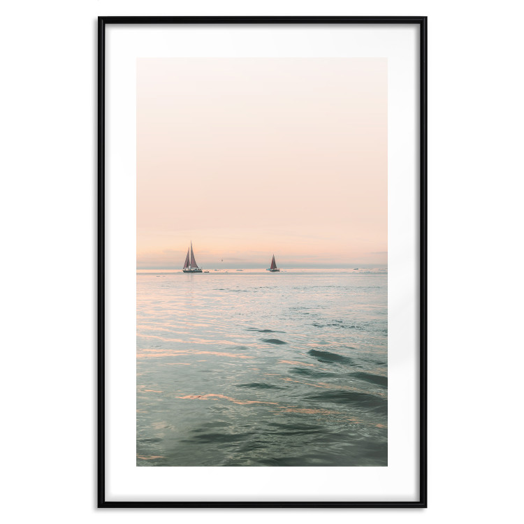 Poster Southern Breeze - seascape with sailboats against sunset backdrop 129611 additionalImage 17