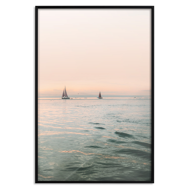 Poster Southern Breeze - seascape with sailboats against sunset backdrop 129611 additionalImage 16