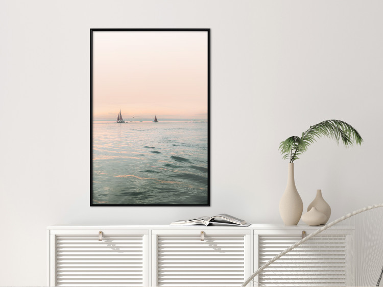 Poster Southern Breeze - seascape with sailboats against sunset backdrop 129611 additionalImage 10