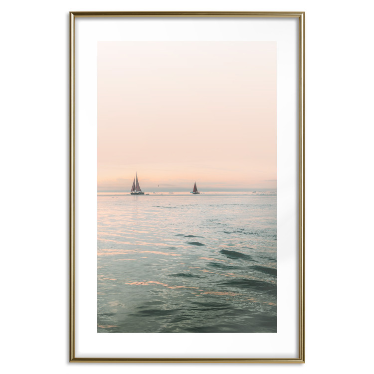 Poster Southern Breeze - seascape with sailboats against sunset backdrop 129611 additionalImage 14