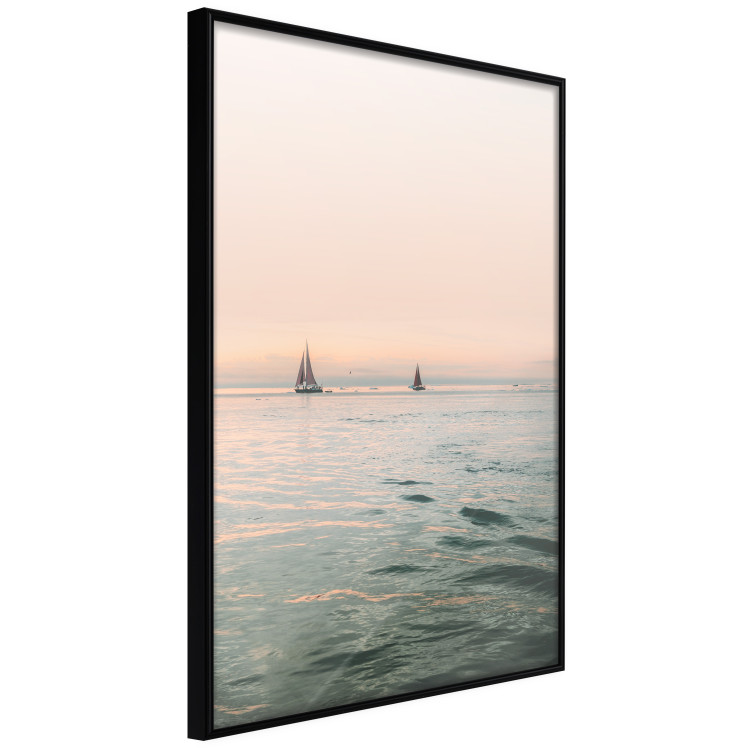 Poster Southern Breeze - seascape with sailboats against sunset backdrop 129611 additionalImage 2
