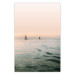 Poster Southern Breeze - seascape with sailboats against sunset backdrop 129611
