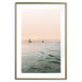 Poster Southern Breeze - seascape with sailboats against sunset backdrop 129611 additionalThumb 16