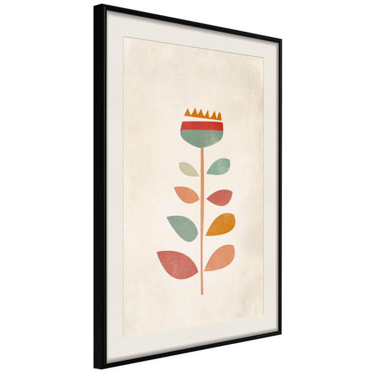 Wall Poster Queen of Flowers - abstract plant created from colorful figures 129911 additionalImage 2