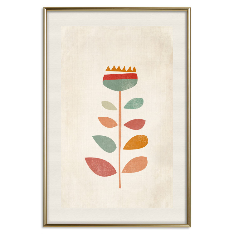 Wall Poster Queen of Flowers - abstract plant created from colorful figures 129911 additionalImage 20