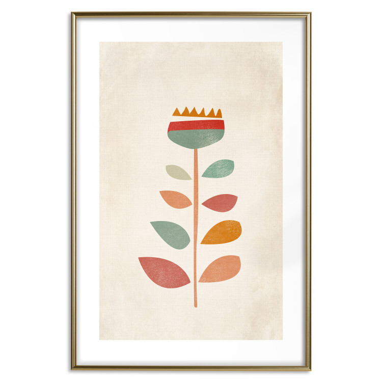 Wall Poster Queen of Flowers - abstract plant created from colorful figures 129911 additionalImage 16