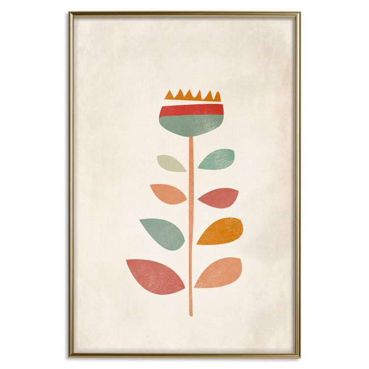 Wall Poster Queen of Flowers - abstract plant created from colorful figures 129911 additionalImage 21