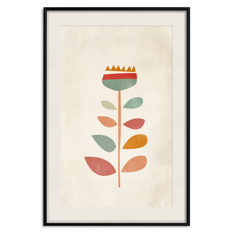 Wall Poster Queen of Flowers - abstract plant created from colorful figures 129911 additionalImage 19