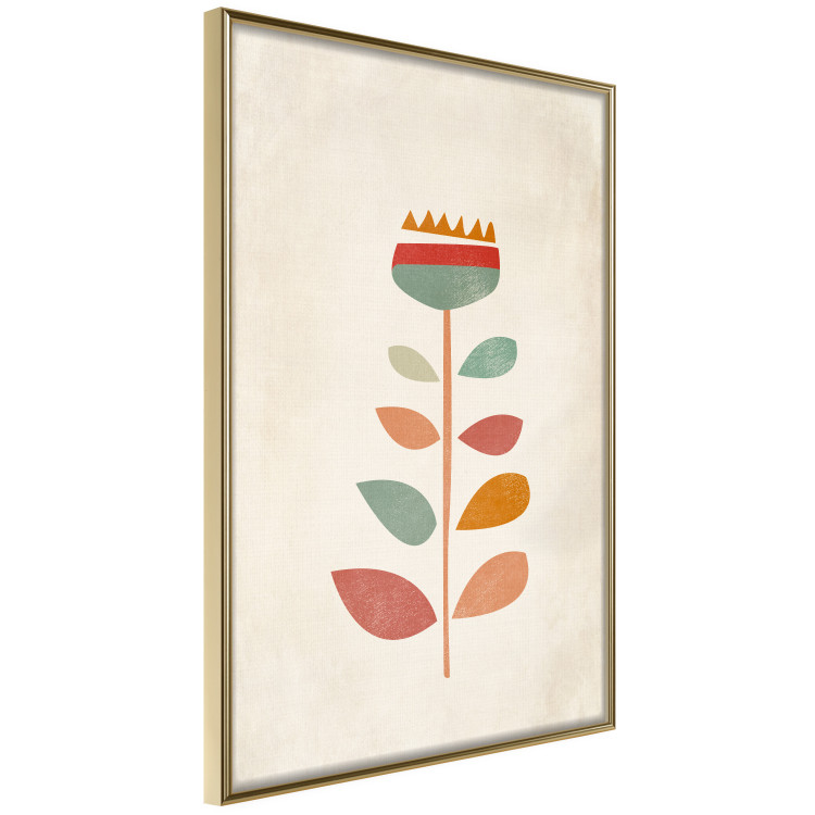 Wall Poster Queen of Flowers - abstract plant created from colorful figures 129911 additionalImage 14